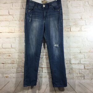 Democracy Jeans Womens Size 8 Ab Technology Blue Elastic Waist Stretch Denim